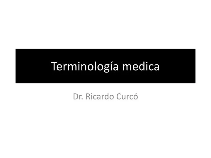 terminolog a medica