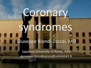 Coronary syndromes
