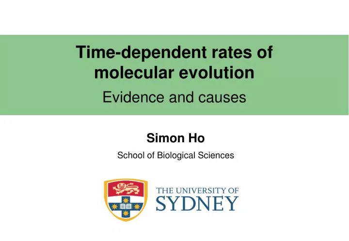 time dependent rates of molecular evolution evidence and causes