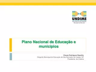 plano nacional de educa o e munic pios