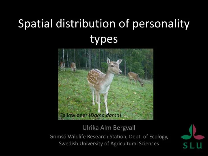 spatial distribution of personality types