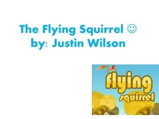 The Flying S quirrel ? by: Justin Wilson