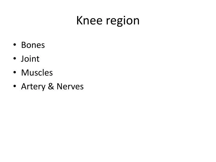 knee region