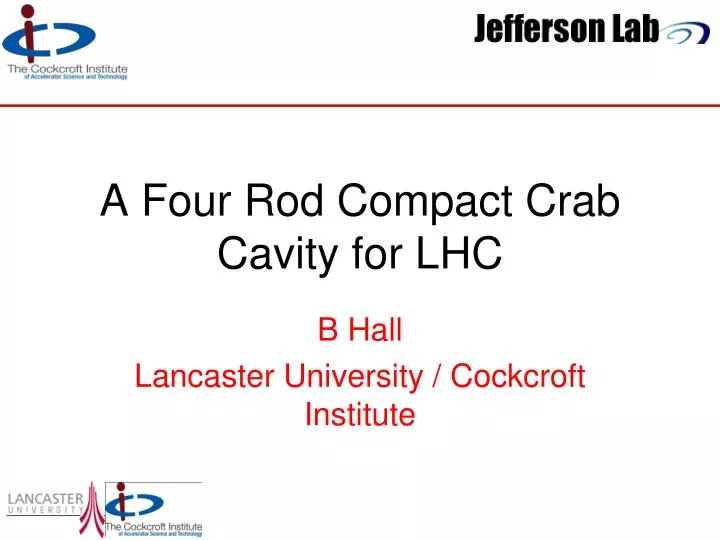 a four rod compact crab cavity for lhc