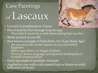 Cave Paintings of Lascaux