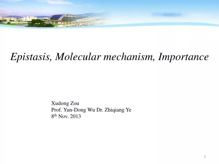 epistasis molecular mechanism importance