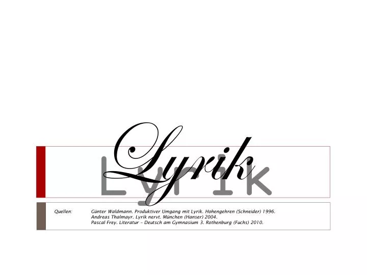 lyrik