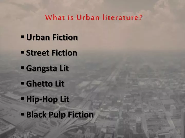 what is urban literature