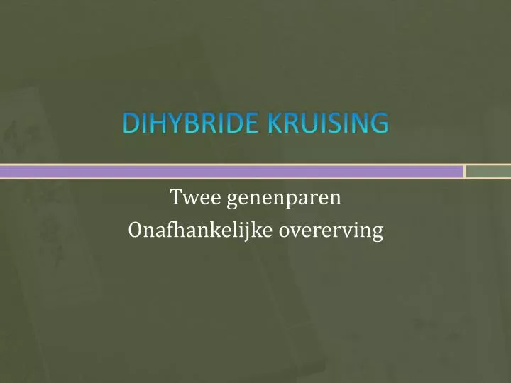 dihybride kruising
