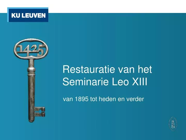 restauratie van het seminarie leo xiii