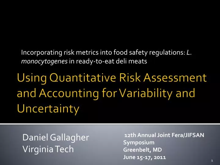incorporating risk metrics into food safety regulations l monocytogenes in ready to eat deli meats