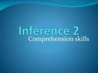 Inference 2