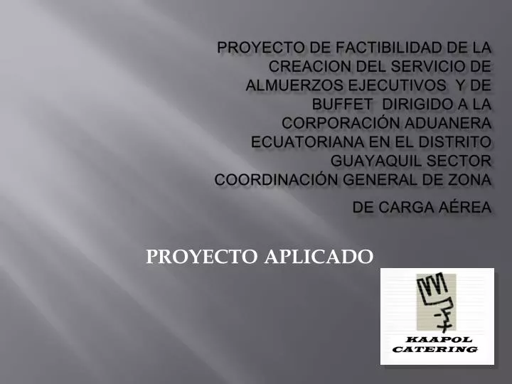 proyecto aplicado