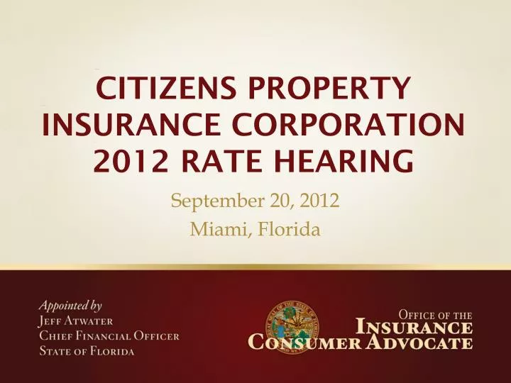 citizens property insurance corporation 2012 rate hearing