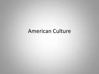 American Culture