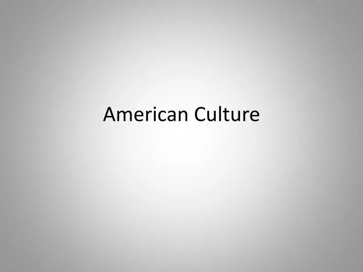 american culture