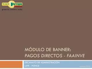 m dulo de banner pagos directos faainve