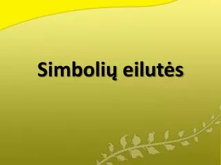 simboli eilut s