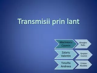 Transmisii prin lant