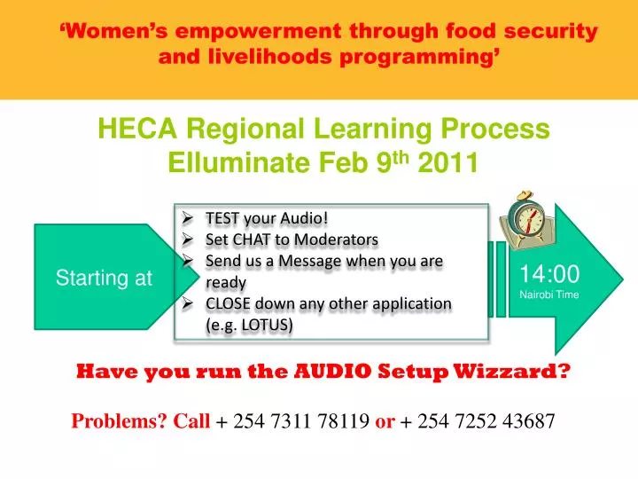 heca regional learning process elluminate feb 9 th 2011