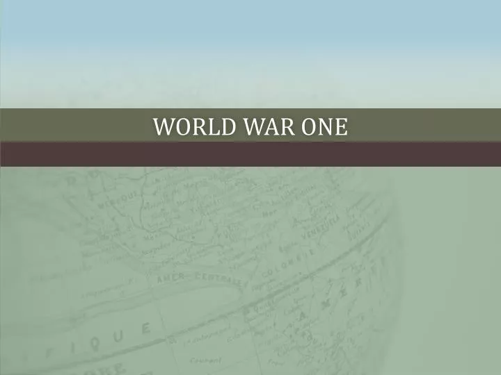 world war one