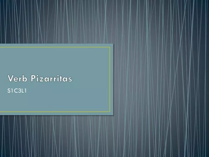 verb pizarritas