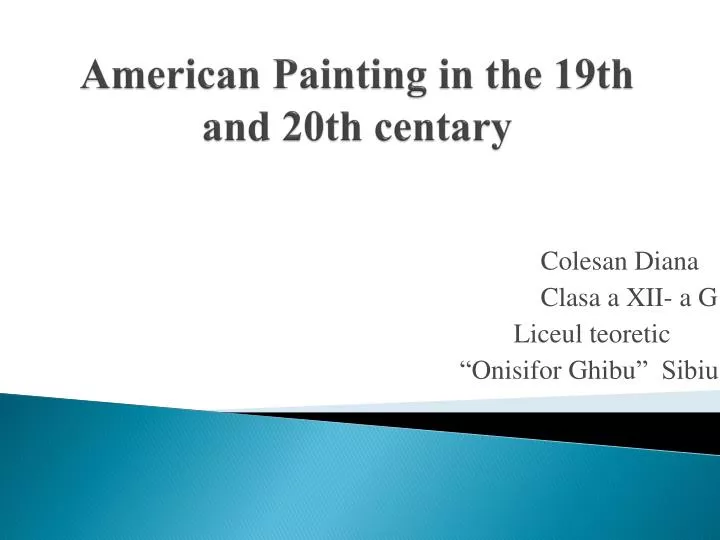 american painting in the 19th and 20th centary