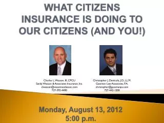 WHAT CITIZENS INSURANCE IS DOING TO OUR CITIZENS (AND YOU!)