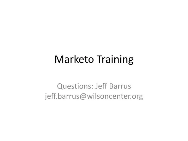 marketo training
