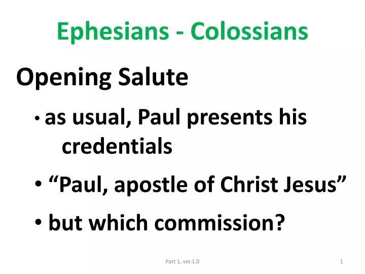 ephesians colossians