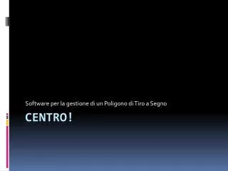 software per la gestione di un poligono di tiro a segno