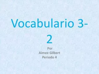 Vocabulario 3 -2