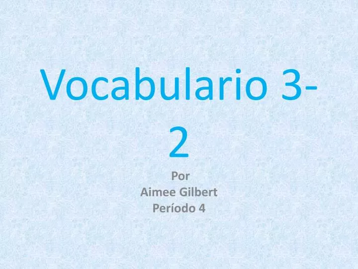 vocabulario 3 2
