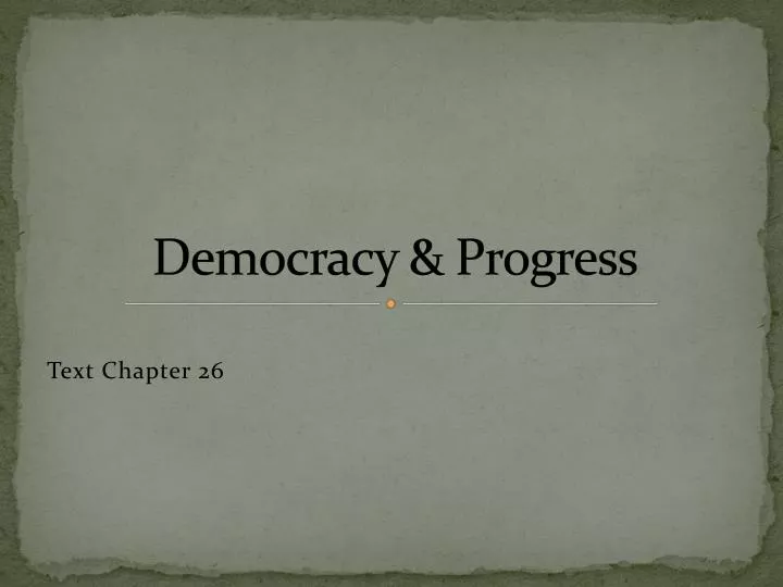 democracy progress