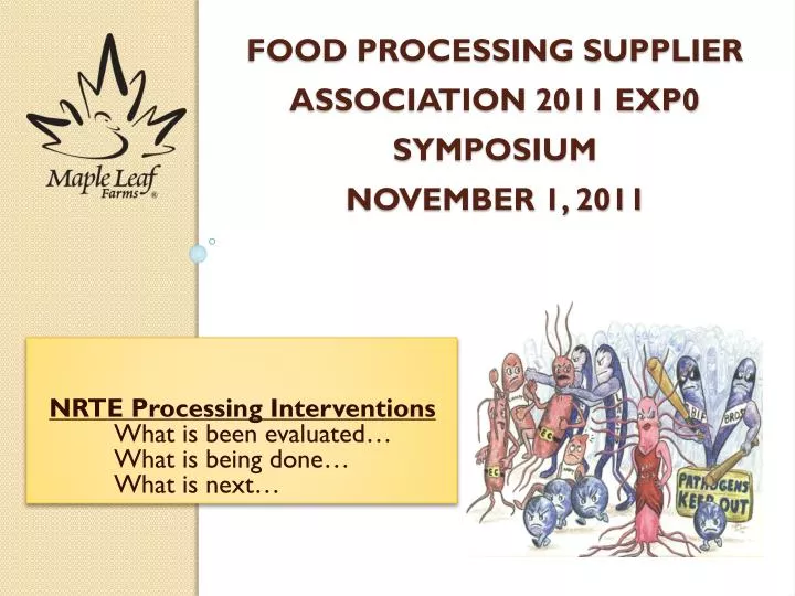 food processing supplier association 2011 exp0 symposium november 1 2011