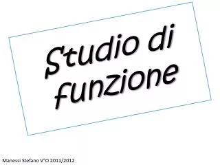 studio di funzione