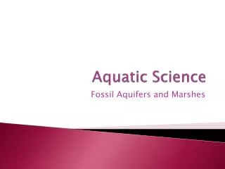 Aquatic Science