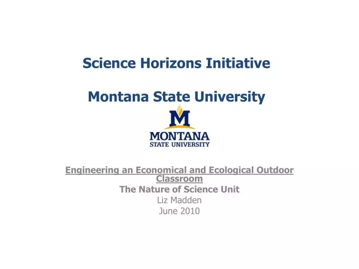 science horizons initiative montana state university