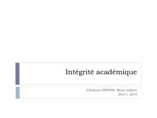 int grit acad mique