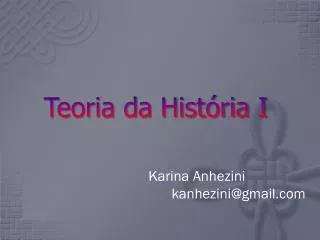 teoria da hist ria i