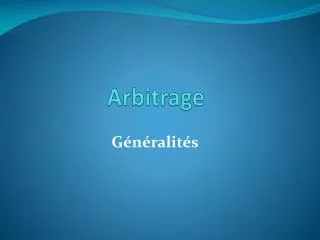 arbitrage