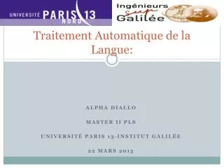 traitement automatique de la langue