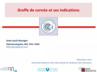 greffe de corn e et ses indications