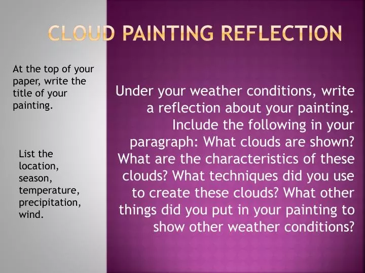 cloud painting reflection