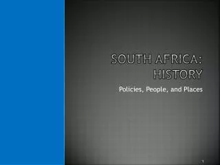 South Africa: History