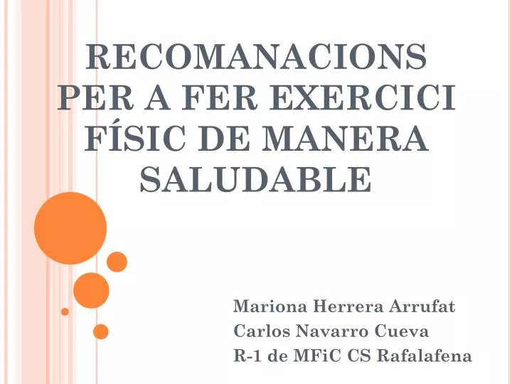 recomanacions per a fer exercici f sic de manera saludable