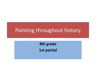 painting throughout history