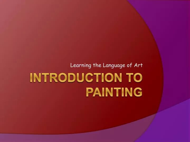 learning the language of art