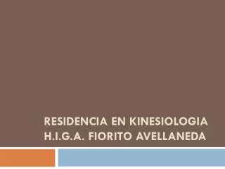 residencia en kinesiologia h i g a fiorito avellaneda