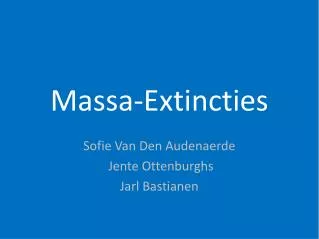 massa extincties